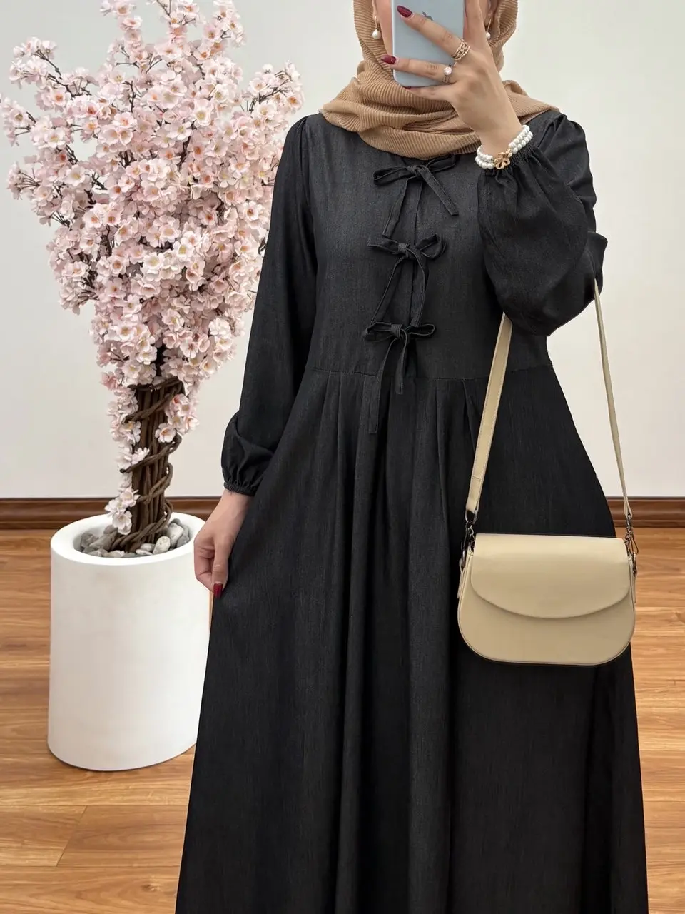 پیراهن مانتویی جین کاغذی